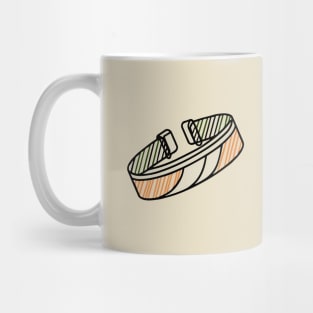 Line art of a Slap Bracelet Mug